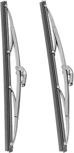 Windshield Wiper Blades Car, 12in 30.48cm Front Windshield Wiper Blades Stainless Steel Polished Silver Universal for Car in Saudi Arabia