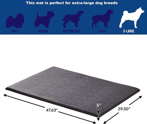 سجادة قفص مبطنة للكلاب من MidWest Homes for Pets MAT48، مقاس X-Large، أسود، 48 بوصة in Kuwait