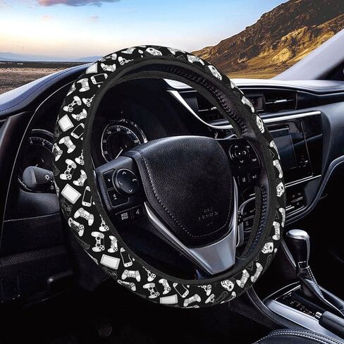 Pink Bows Cherries Car Steering Wheel Cover Auto Steering Wheel Protector Anti-Slip Elasticity and Breathable Car Accessories Universal 15 Inch for Cars SUV Sedan Vans Trucks in Kuwait