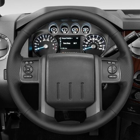 MEWANT DIY Stitching Steering Wheel Cover Wrap for Ford F-250 F-350 F450 F550 XL 2008-2016/Expedition 2007-2014 Steering Wheel Accessories for Ford F-250 F-350 in Saudi Arabia