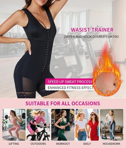 CAUSEY Zippered Crotch Shapewear Bodysuit - Wide-Strap Tummy Control & Butt Lift, Breathable Mesh Panels, Comfort Inner Layer in Saudi Arabia