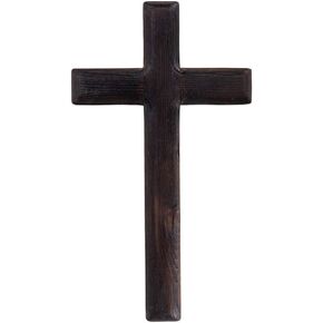 Ewer 11 Inch Wall Mounted Jesus Cross Rustic Wooden Cross Wall Decor Solid Wood Black Holy Jesus Cross Home Weddings Party Meditation Gift Decoration in Saudi Arabia