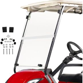 Profx Golf Cart Windshield متوافق مع Yamaha G29/Drive | طية ملون لأسفل التصميم على البراغي | يناسب 2007-2016 G29 / Drive / YDRA / YDRE نماذج | صنع في أمريكا in Kuwait