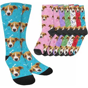 InterestPrint Custom Faces Print Sublimated Crew Socks Galaxy Funny Photo Socks Birthday Gifts in Saudi Arabia