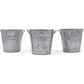 Hosley Set of 3 Antique Bronze Vases/French Buckets - 5" Dia x 5" H. Ideal Gift for Wedding, Home and for Dried Floral Arrangements, Spa and Aromatherapy Settings O4 in Kuwait