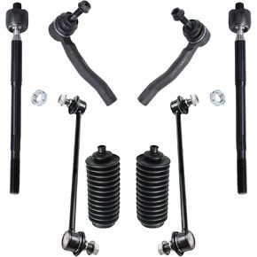 Detroit Axle - Front Sway Bars Tie Rods Kit for 2004-2009 Toyota Prius 2005 2006 2007 2008, 4 Inner & Outer Tie Rods, 2 Stabilizer Sway Bar Links, 2 Boots, Replacement in Kuwait