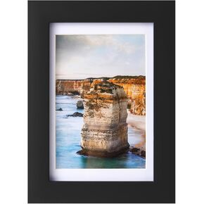 Wyooxoo 4x6 إطار صورة مصنوع من إطار صورة الخشب الصلب صور 3.5x5 مع حصيرة أو 4x6 بدون حصيرة لعرض أعلى أو جدار ، أزرق داكن ، 1 حزمة in Kuwait