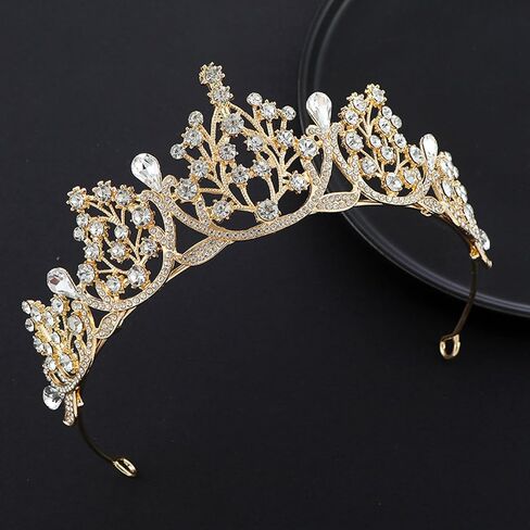 Astrue Crystal Crown و Tiara للنساء - عصابة رأس الراين للفتيات الأميرة ، إكسسوارات شعر الزفاف لحفلات الزفاف عيد ميلاد in Kuwait