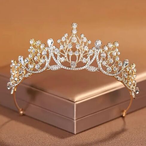 Astrue Crystal Crown و Tiara للنساء - عصابة رأس الراين للفتيات الأميرة ، إكسسوارات شعر الزفاف لحفلات الزفاف عيد ميلاد in Kuwait