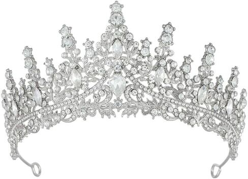 Astrue Crystal Crown و Tiara للنساء - عصابة رأس الراين للفتيات الأميرة ، إكسسوارات شعر الزفاف لحفلات الزفاف عيد ميلاد in Kuwait