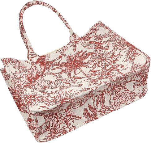 فاخرة كبيرة حقيبة حقيبة رجعية تطريز جاكار يدوية أكياس الكتان القطن للنساء in Kuwait