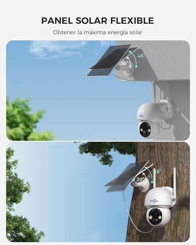 Hiseeu Solar Security Camera Outdoor,4MP Cameras,Wireless Home Security Cameras System,Color Night Vision,Solar-Powered, 2.4G/5G WiFi, 360° Pan & Tilt,500GB HDD,No Subscription in Kuwait