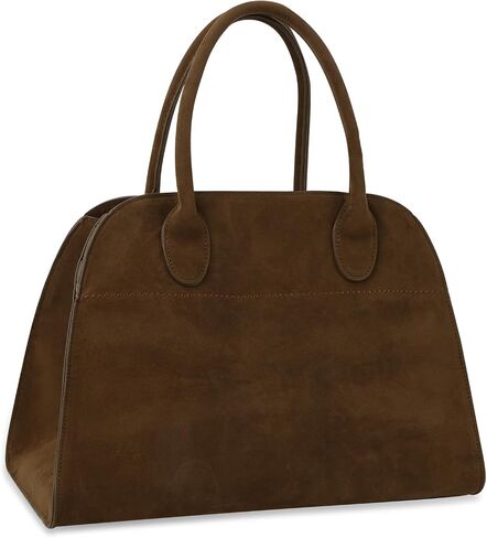 Suede Tote Bag for Women,Women's Suede Purse Vintage Top Handle Bag,Fashion Shoulder Satchel Bag for Office Travel in Saudi Arabia