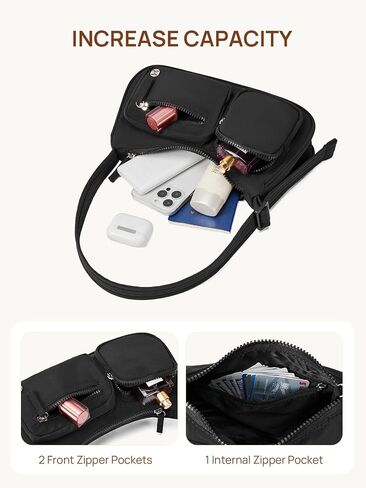 Telena Nylon Shoulder Bag for Women Y2K Trendy Purse Crescent Bag Cute Handbag in Saudi Arabia
