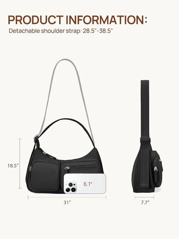 Telena Nylon Shoulder Bag for Women Y2K Trendy Purse Crescent Bag Cute Handbag in Saudi Arabia