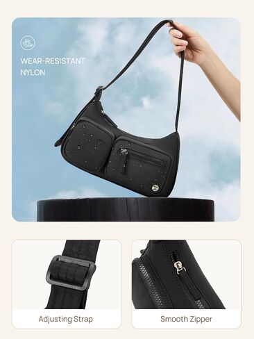 Telena Nylon Shoulder Bag for Women Y2K Trendy Purse Crescent Bag Cute Handbag in Saudi Arabia