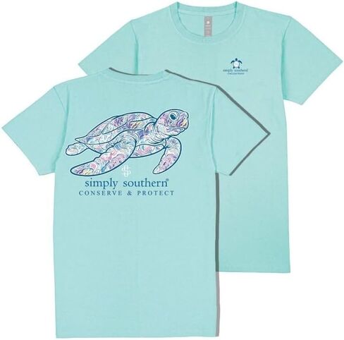 Simply Southern Turtle - Abstract - Floral - Adult T-Shirt in Saudi Arabia