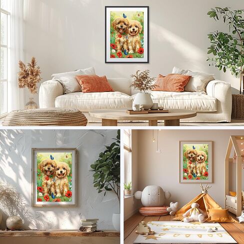 Naimoer Flowers مجموعات فن الماس للبالغين ، فالسوتس سقوط السناجب الماس ، DIY 5D Full Drill Fall Art Attips Atties Diamond Art For Home Decor in Kuwait