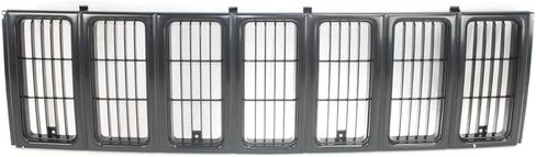 DAT AUTO PARTS Front Grille Grill Assembly Insert Panel Replacement For 1997-2001 Jeep Cherokee Midsize SE/Sport Model Black Prime Finish Textured Plastic CH1200208 55055150 in Saudi Arabia