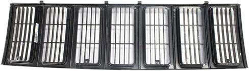 DAT AUTO PARTS Front Grille Grill Assembly Insert Panel Replacement For 1997-2001 Jeep Cherokee Midsize SE/Sport Model Black Prime Finish Textured Plastic CH1200208 55055150 in Saudi Arabia