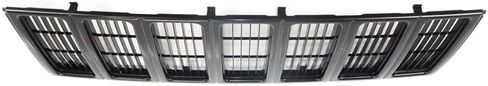 DAT AUTO PARTS Front Grille Grill Assembly Insert Panel Replacement For 1997-2001 Jeep Cherokee Midsize SE/Sport Model Black Prime Finish Textured Plastic CH1200208 55055150 in Saudi Arabia