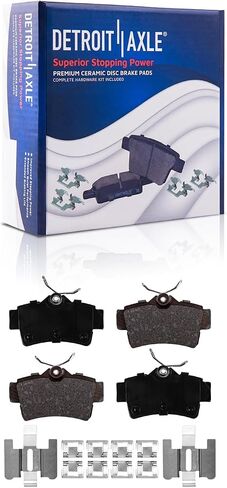 Detroit Axle - Rear Brake Kit for 1994-2004 Ford Mustang Base GT Replacement Drilled & Slotted Brakes Rotors 1995 1996 1997 1998 1999 2000 2001 2002 2003 Ceramic Brake Pads in Saudi Arabia