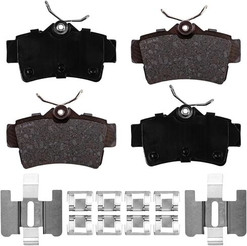 Detroit Axle - Rear Brake Kit for 1994-2004 Ford Mustang Base GT Replacement Drilled & Slotted Brakes Rotors 1995 1996 1997 1998 1999 2000 2001 2002 2003 Ceramic Brake Pads in Saudi Arabia