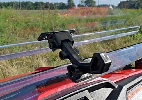 SuperAtv Heavy Duty المقاومة للخدش الزجاجية لعام 2015+ Honda Pioneer 500/520 ، المصنوع من 1/4 بوصة من البولي المغلفة الصلبة ، ويأتي مسبقا ، يمكن إغلاقها أو تنفيسها أو فتحها بالكامل ، الولايات المتحدة الأمريكية مصنوعة in Saudi Arabia