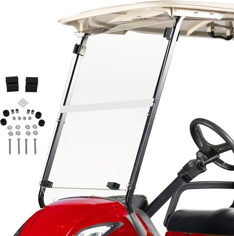 Profx Golf Cart Windshield متوافق مع Yamaha G29/Drive | طية ملون لأسفل التصميم على البراغي | يناسب 2007-2016 G29 / Drive / YDRA / YDRE نماذج | صنع في أمريكا in Kuwait