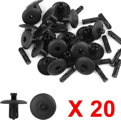 uxcell 20pcs Plastic Rivet Fender Bumper Fastener Clips Push-Type Retainer Fit for Audi 4D0-807-300 in Saudi Arabia