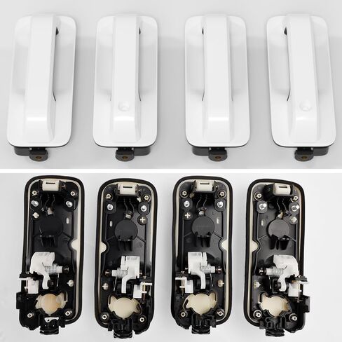 Bruce & Shark 4PCS مقبض الباب الخارجي من أجل Ford Super Duty F250 / F350 بيك آب شاحنة 2017-2020 (2017 2018 2019 2020) ، المقابض الخلفية الأمامية واليسر اليسرى خارج الباب. in Saudi Arabia