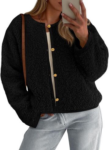 Prettygarden للسيدات 2025 Winter Faux Fur Fur Coats Fuzzy Fleece Brocts Bructs Braged Bursons Darm Darm Natgu in Kuwait