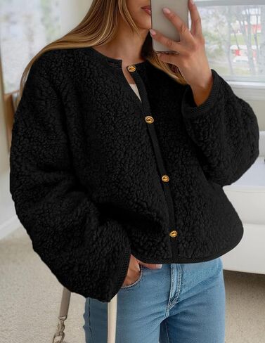Prettygarden للسيدات 2025 Winter Faux Fur Fur Coats Fuzzy Fleece Brocts Bructs Braged Bursons Darm Darm Natgu in Kuwait