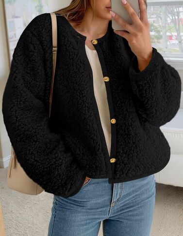 Prettygarden للسيدات 2025 Winter Faux Fur Fur Coats Fuzzy Fleece Brocts Bructs Braged Bursons Darm Darm Natgu in Kuwait