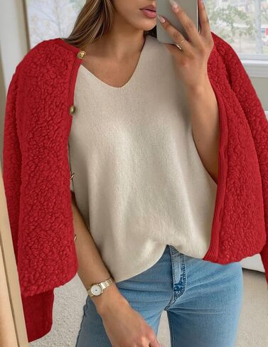 Prettygarden للسيدات 2025 Winter Faux Fur Fur Coats Fuzzy Fleece Brocts Bructs Braged Bursons Darm Darm Natgu in Kuwait
