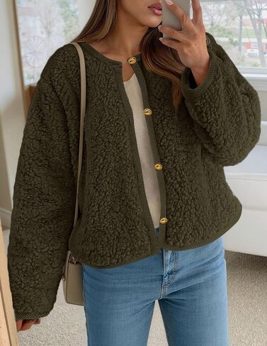 Prettygarden للسيدات 2025 Winter Faux Fur Fur Coats Fuzzy Fleece Brocts Bructs Braged Bursons Darm Darm Natgu in Saudi Arabia