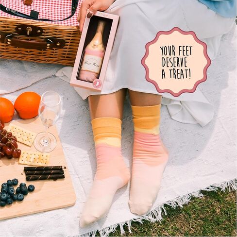 Rose or Sparkling Wine Socks in a Bottle - Funny Sock for Men and Women. Gift for Wine Lovers. Stocking Stuffers in Kuwait