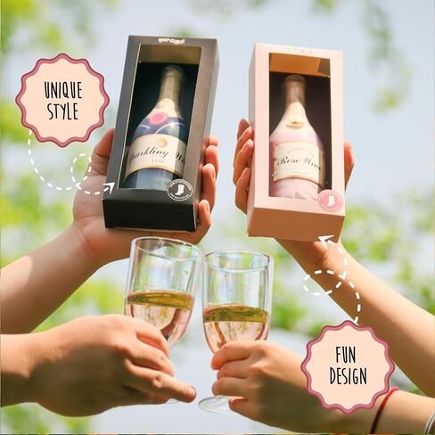 Rose or Sparkling Wine Socks in a Bottle - Funny Sock for Men and Women. Gift for Wine Lovers. Stocking Stuffers in Kuwait