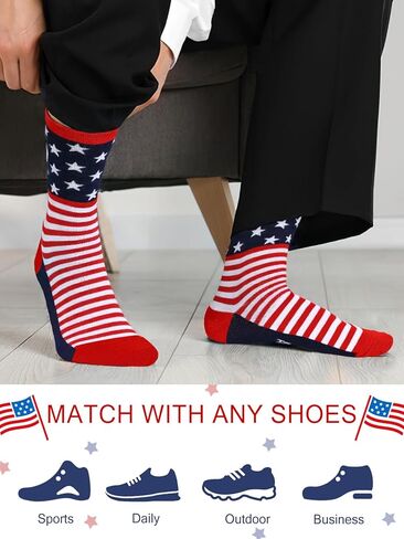 2 Pairs American USA Flag Socks Proud to Be An American Socks Funny Crew for 4th of July Gift Men Women in Saudi Arabia