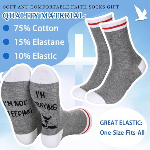 Foaincore 12 Pairs Christian Cupcake Socks Bulk for Women Men Pastors Funny Bible Jesus Sock Christmas Father Birthday Gifts in Saudi Arabia
