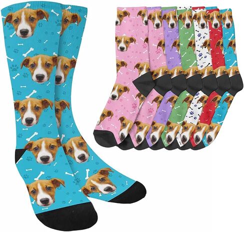 InterestPrint Custom Faces Print Sublimated Crew Socks Galaxy Funny Photo Socks Birthday Gifts in Saudi Arabia