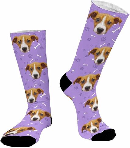 InterestPrint Custom Faces Print Sublimated Crew Socks Galaxy Funny Photo Socks Birthday Gifts in Saudi Arabia