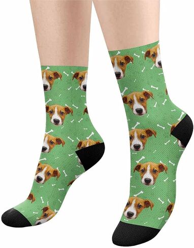 InterestPrint Custom Faces Print Sublimated Crew Socks Galaxy Funny Photo Socks Birthday Gifts in Saudi Arabia