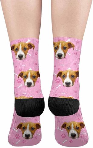 InterestPrint Custom Faces Print Sublimated Crew Socks Galaxy Funny Photo Socks Birthday Gifts in Saudi Arabia