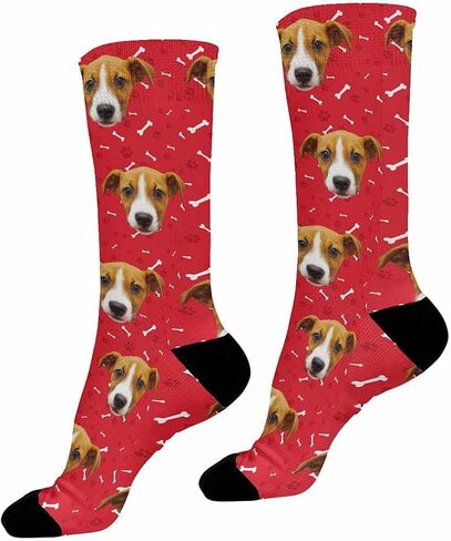 InterestPrint Custom Faces Print Sublimated Crew Socks Galaxy Funny Photo Socks Birthday Gifts in Saudi Arabia