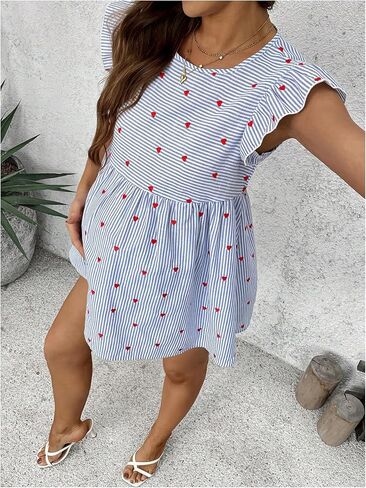 Makemechic المرأة البلوزات الأمومة قميص الحمل مخطط طباعة الكشكش أكمام الصيف peplum أعلى in Saudi Arabia
