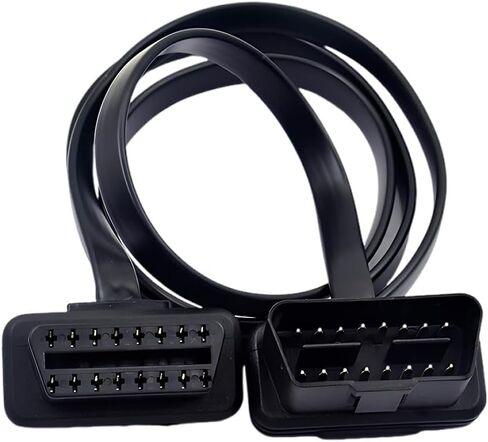 OBD2 Extension Cable, 16Pin Male to Female Flat Ribbon Extension Cord, Low Profile OBD2 Diagnostic Splitter for Scan Tool, GPS, and Code Reader (1FT/0.3M) in Saudi Arabia