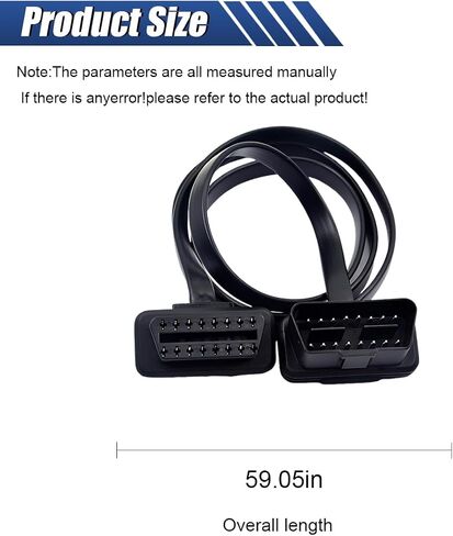 OBD2 Extension Cable, 16Pin Male to Female Flat Ribbon Extension Cord, Low Profile OBD2 Diagnostic Splitter for Scan Tool, GPS, and Code Reader (1FT/0.3M) in Saudi Arabia