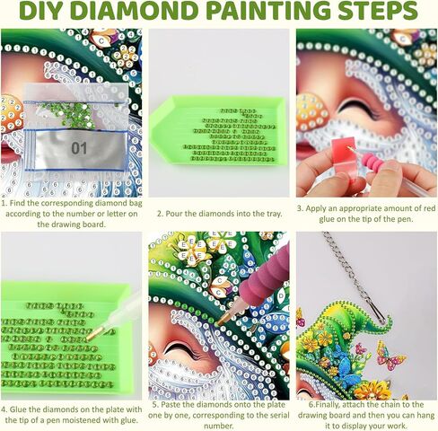 MEIYUDA Diamond Painting Kits, DIY Diamond Art Window Hanging Ornament for Adults, Butterfly and Flowers Special Shape Rhinestone Pendant, Crystal Gem Art Craft for Home Garden Wall Decor and Presents in Saudi Arabia