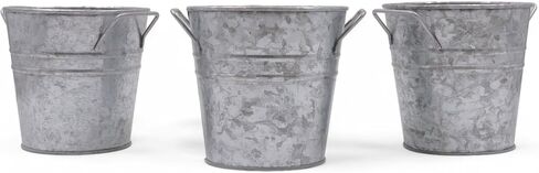 Hosley Set of 3 Antique Bronze Vases/French Buckets - 5" Dia x 5" H. Ideal Gift for Wedding, Home and for Dried Floral Arrangements, Spa and Aromatherapy Settings O4 in Saudi Arabia